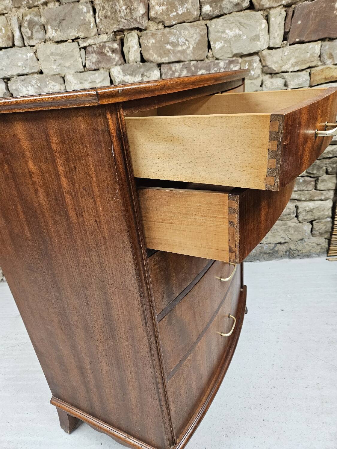 Scandinavian curved chest of drawers, 1970s