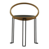 Set of 4 sculptural dining chairs "Oblado" by Børge Lindau, modern Scandinavian, 1980.