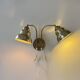 Vintage double brass wall light, Sweden, 1970.