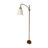 Scandinavian lamp opaline teak 60s