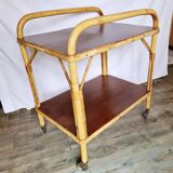 Bamboo trolley on casters