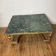 Table basse en marbre vert et bois doré, style Louis XVI / Rococo