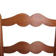 4 rush-seated chairs in rustic country style, handcrafted around 1970.