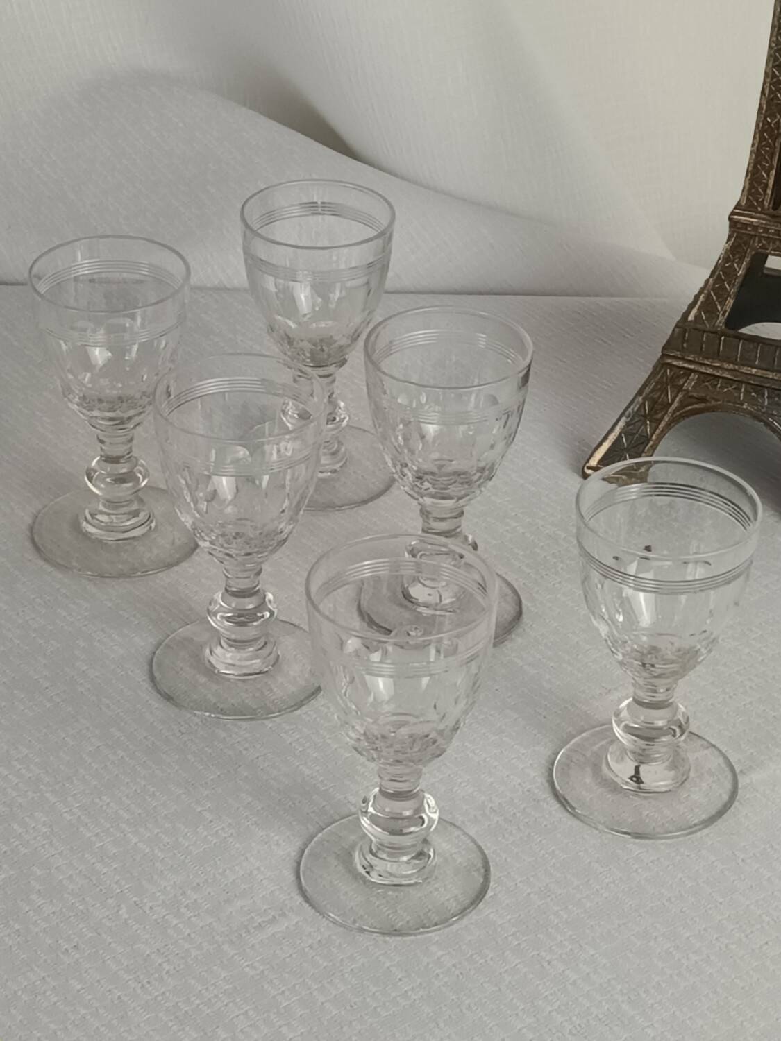 6 Baccarat “Chauny” crystal liqueur glasses