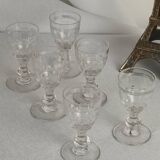 6 Baccarat “Chauny” crystal liqueur glasses