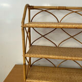 Vintage rattan shelf