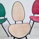 Suite de 5 chaises années 50
