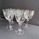 5 Blown, cut and engraved crystal water glasses