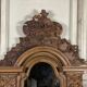 Painted carved wooden mirror, 18th century