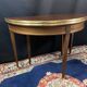 Console table demi-lune 19th century Louis XVI modular foldable top in mahogany.