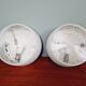 Holophane industrial ceiling light in white and transparent opaline glass (7 available)