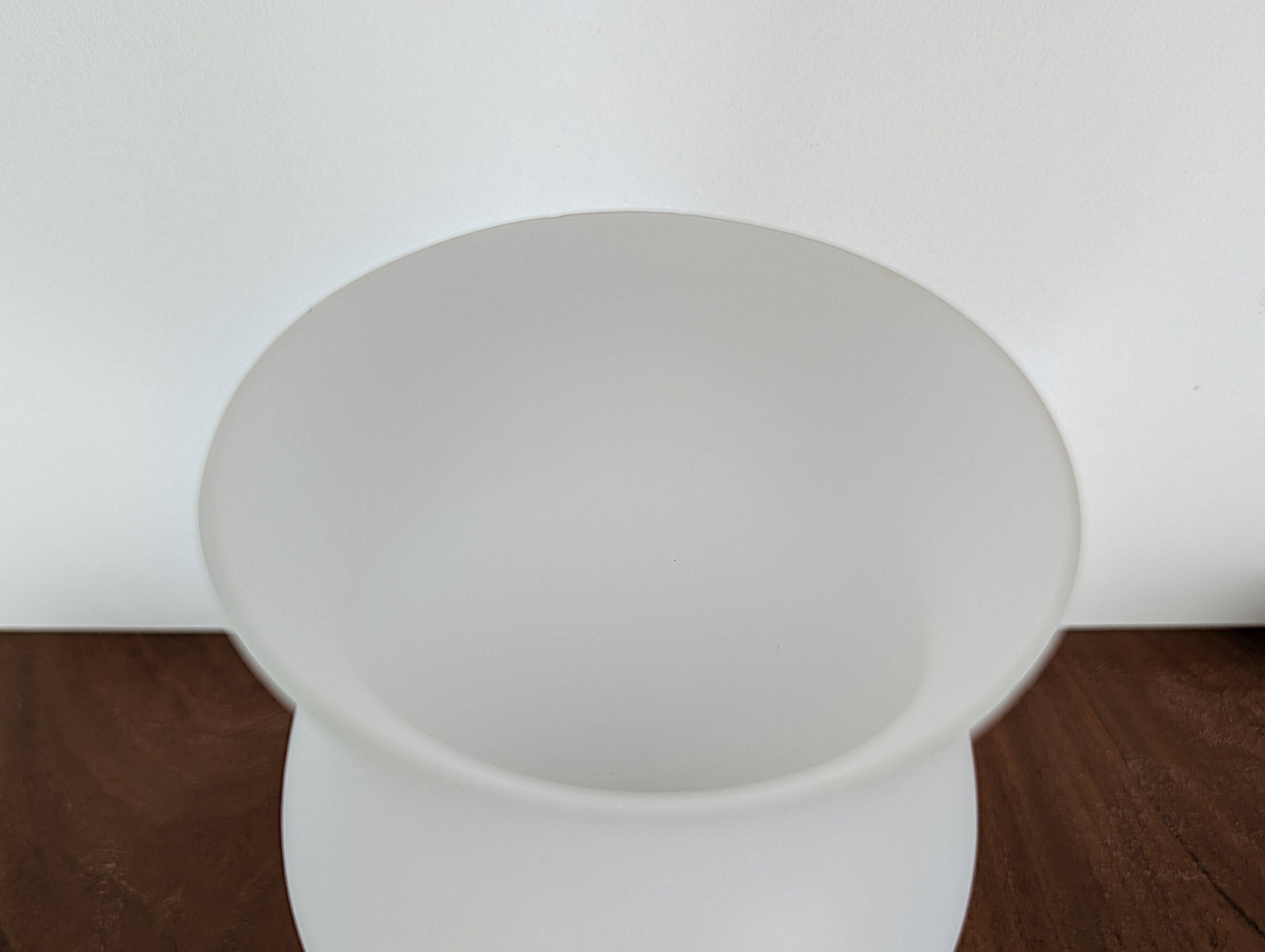 Lampe bois et opaline