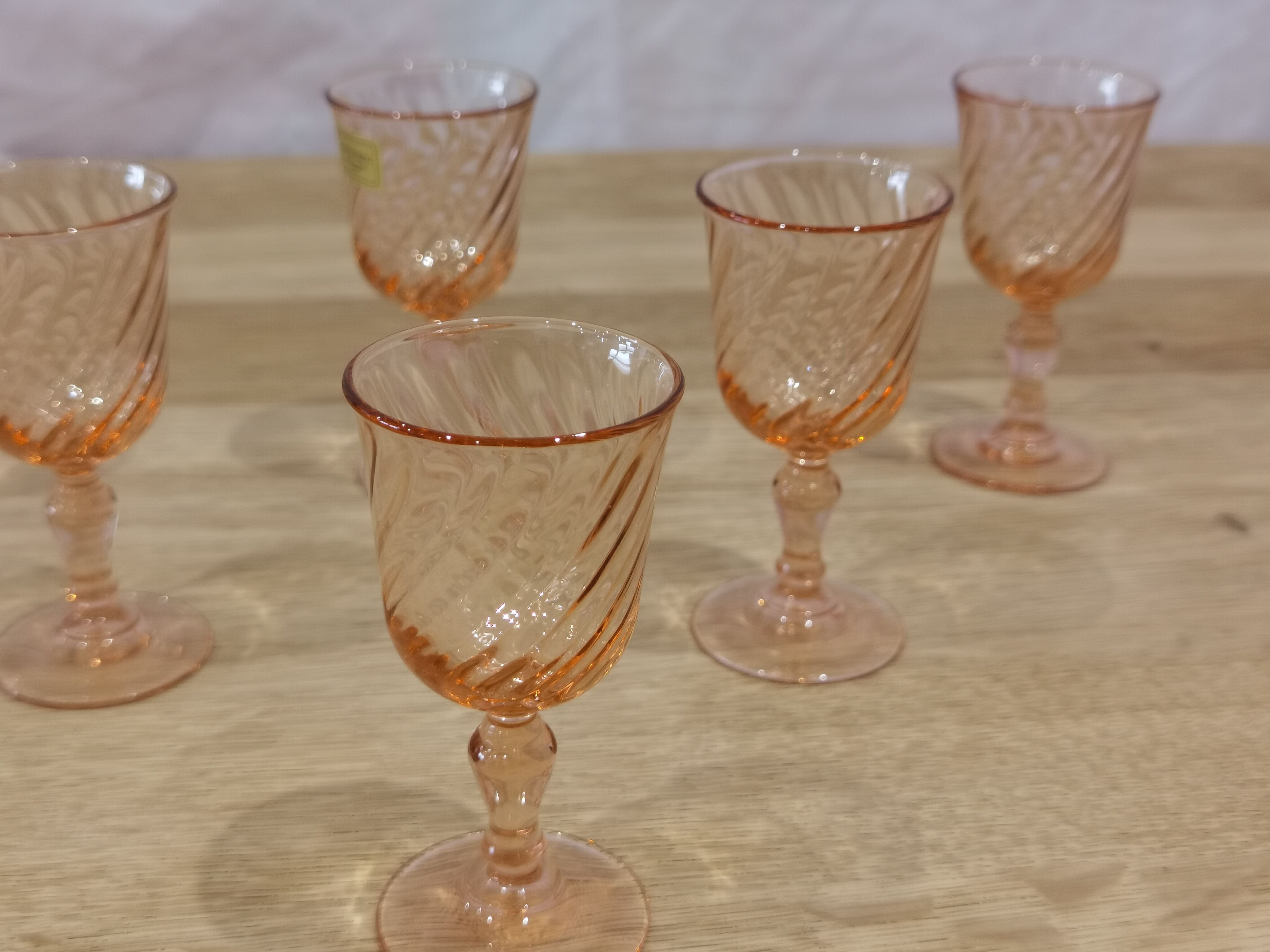 Set of 6 Luminarc Rosaline liqueur/port glasses