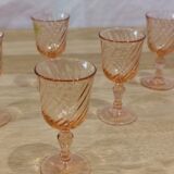 Set of 6 Luminarc Rosaline liqueur/port glasses