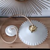 White opaline hanging lamp