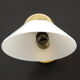 Wall light brass and opalescent glass white lights Deknudt 1980