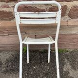 2 chairs Tolix T2 Xavier Pauchard French bistrot chairs Paris Garden terrace 50s