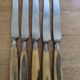 5 antique monogrammed knives