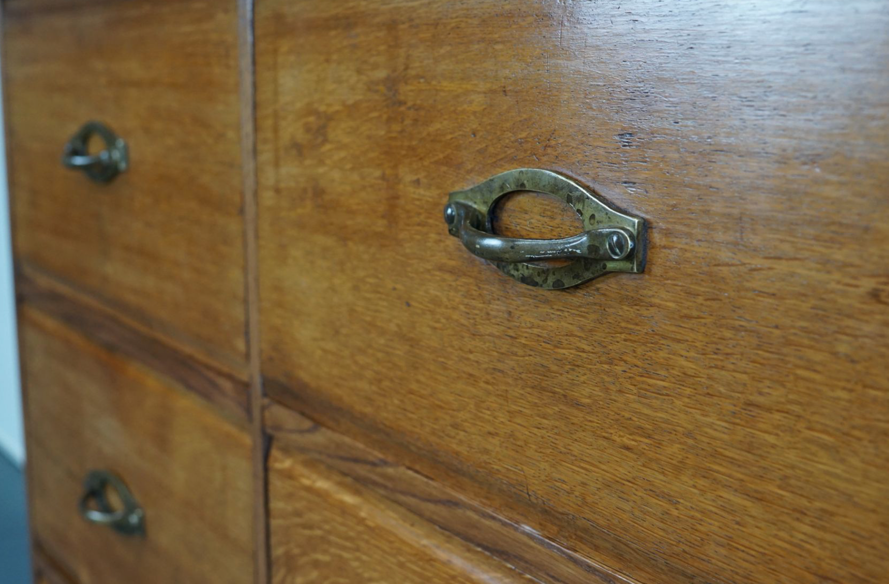 Chest of drawers in oak apothecary France 1930s