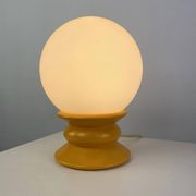 Yellow and white glass table lamp Temde Leuchten type 1