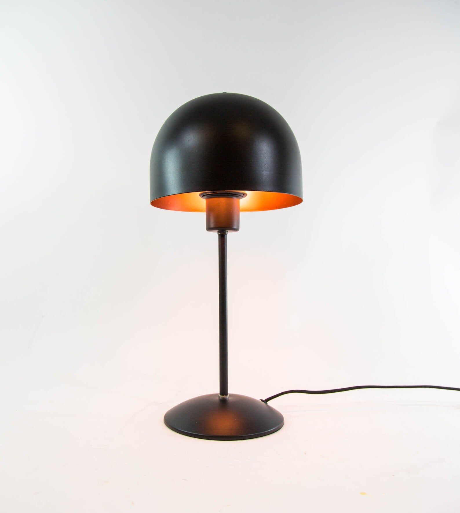 Vintage Dutch designer black mushroom lamp from the 80s