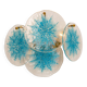 Blue Glass Disc Wall Light Vistosi, Italy, 1960s
