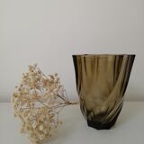 Smoked glass vase