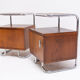 Pair of functionalist chromed night stands by Kovona, 1950’s, Czechoslovakia