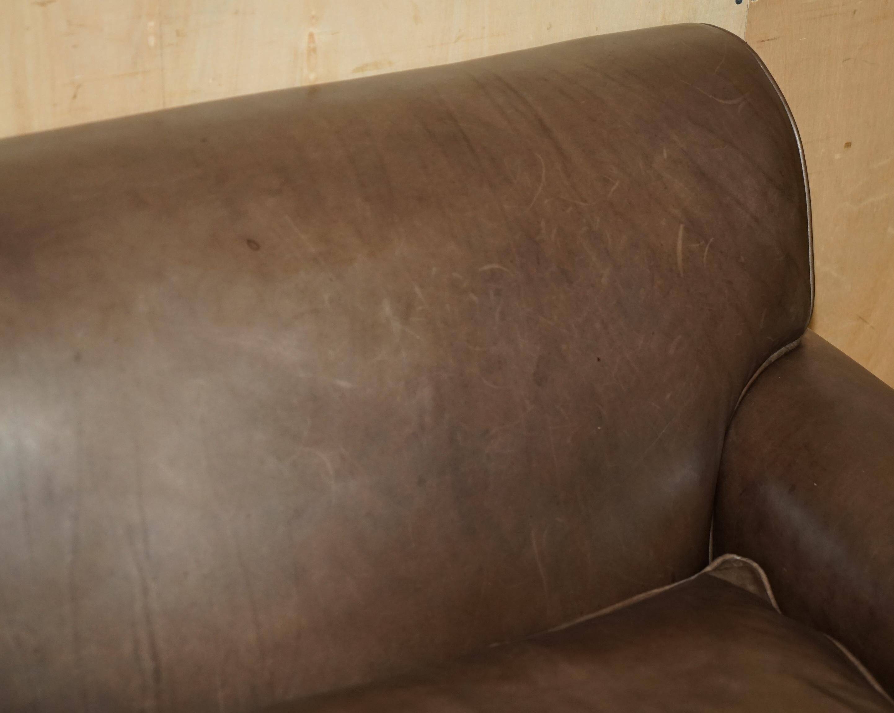 Large leather loveseat Terence Conran Chelsea
