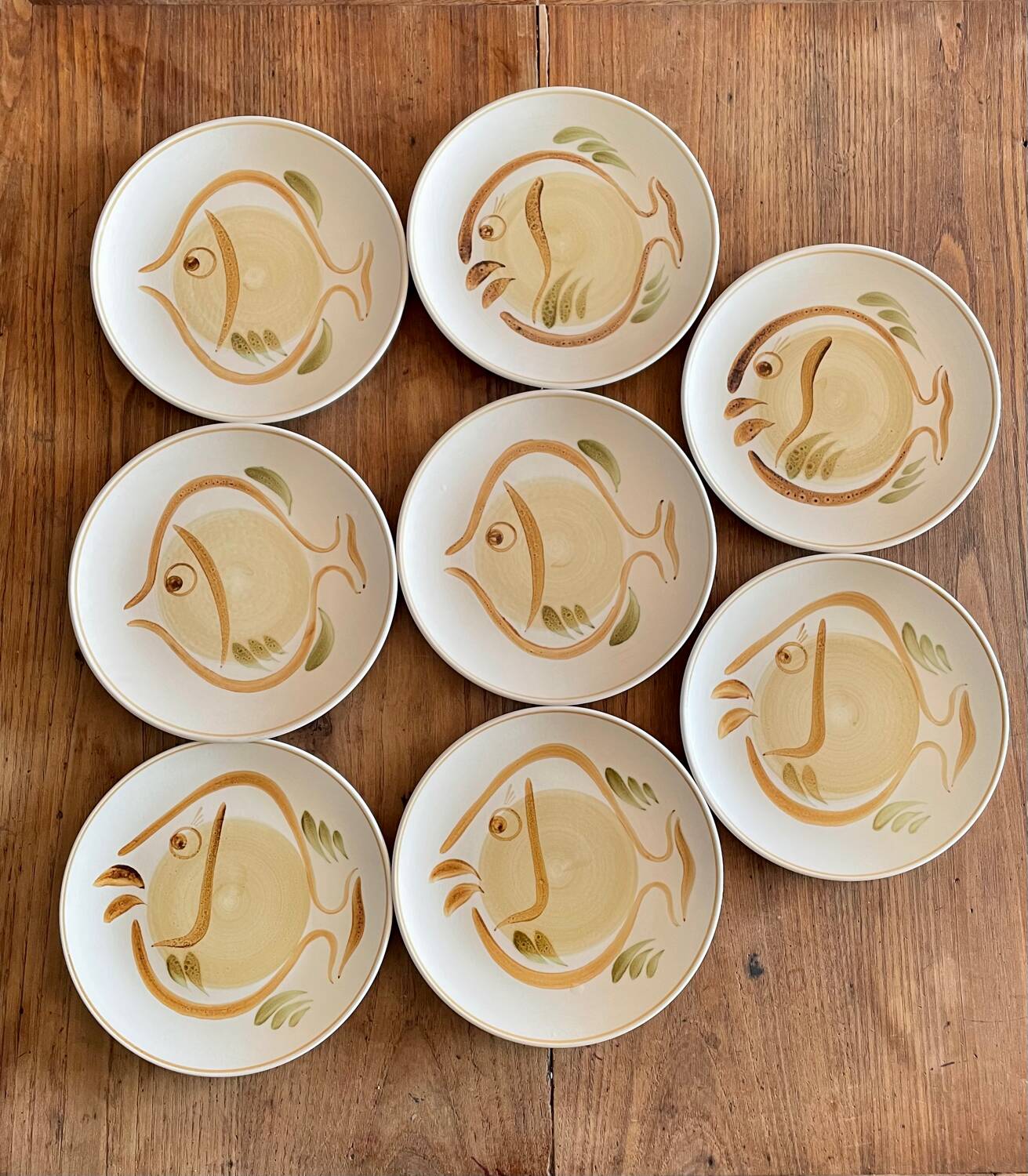 Assiettes anciennes françaises Salins, années 70