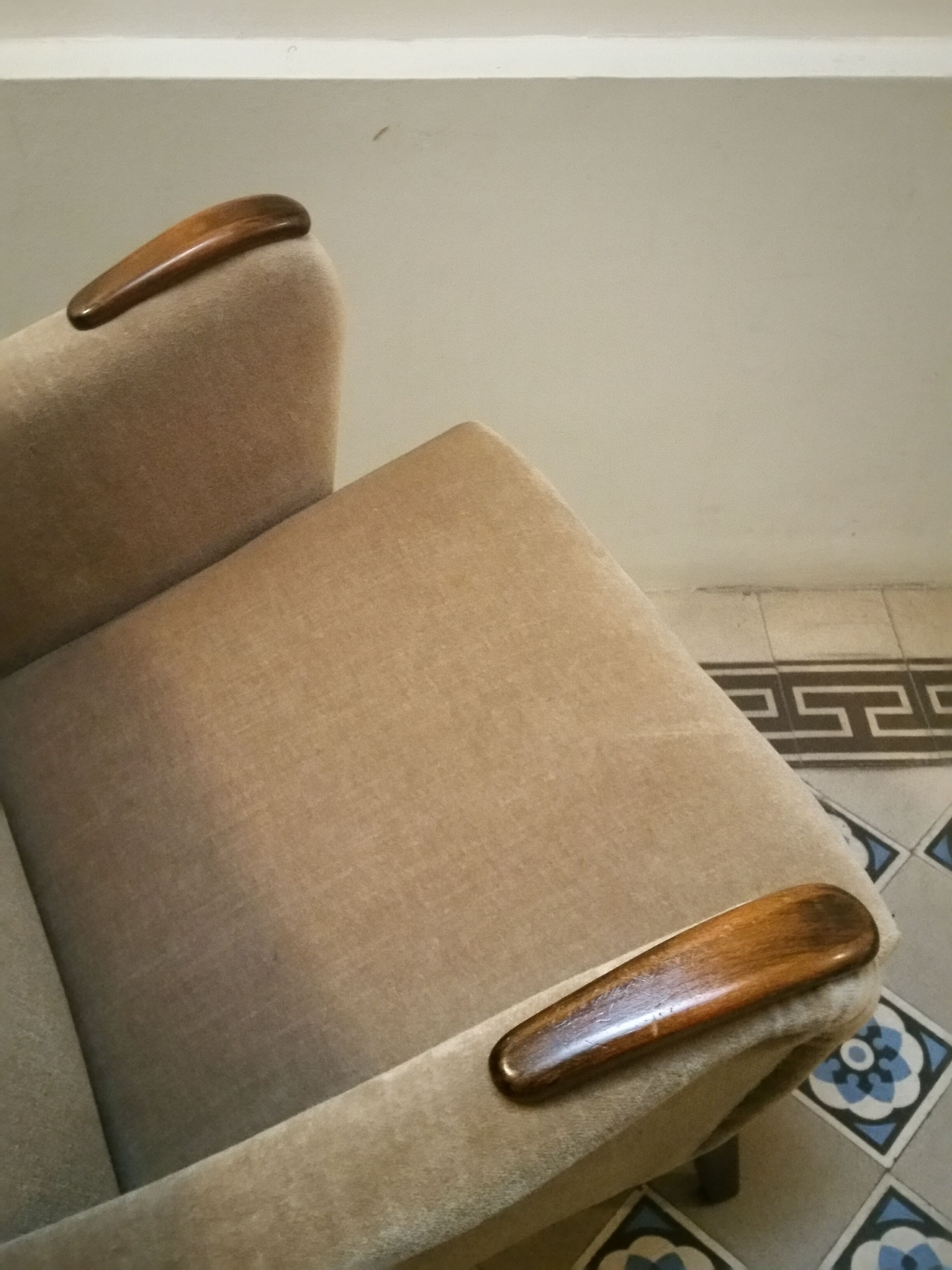 Pairs of armcchairs Danish 50/60s Arno Votteler knoll