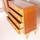 Pair of rattan and wood bedside tables