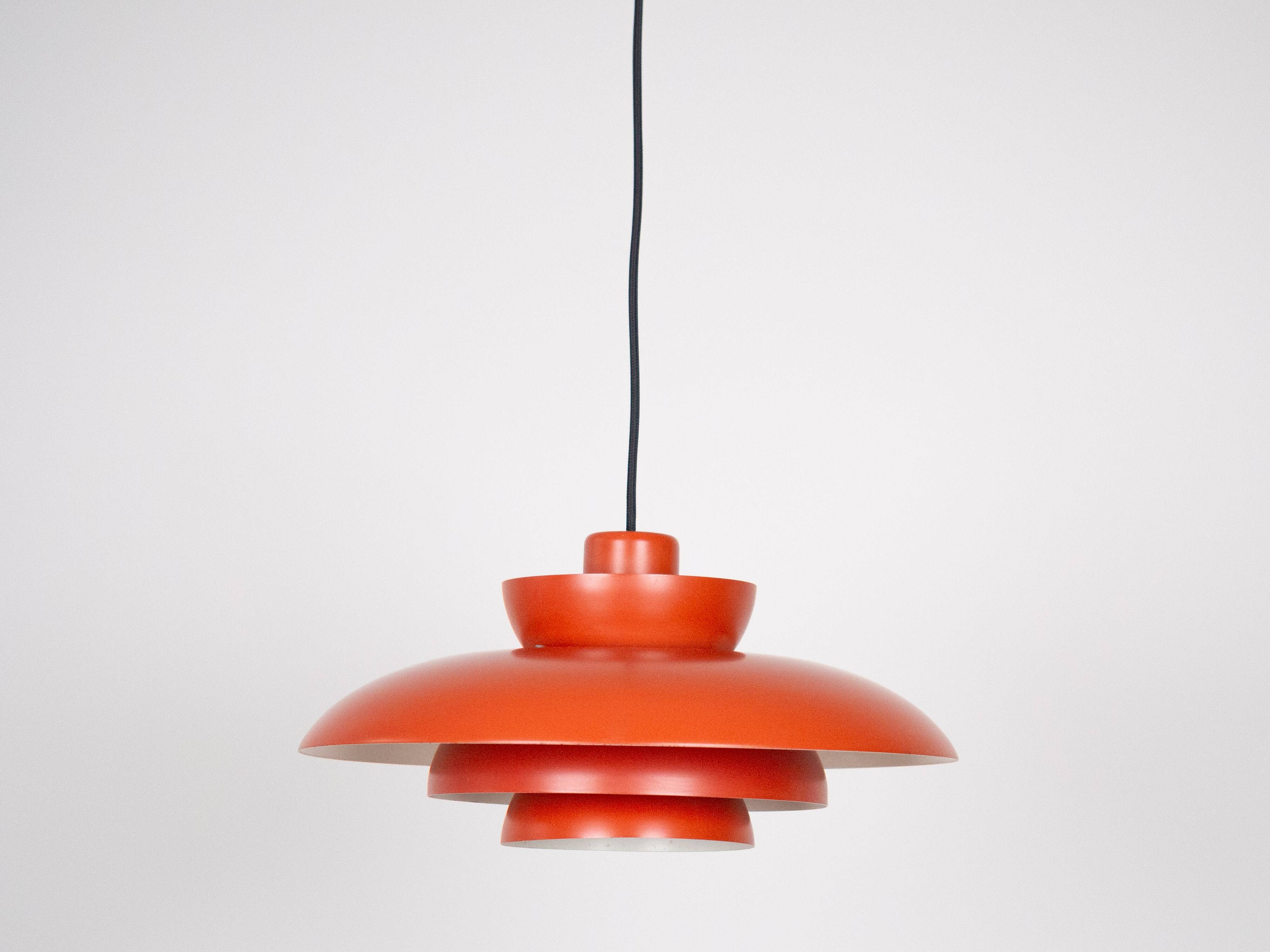 Danish vintage pendant lamp Penta by Jo Hammerborg, Fog og Morup, 1963