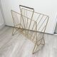 Vintage gold metal magazine rack