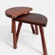 Antic Rustic Wabisabi Tripod Wooden Stools/ Accent Tables, France, Early 20th-C.
