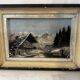 Mid-century carved and painted Alpine table L 56 cm/H 43 cm