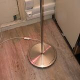 Discreet brushed metal floor lamp