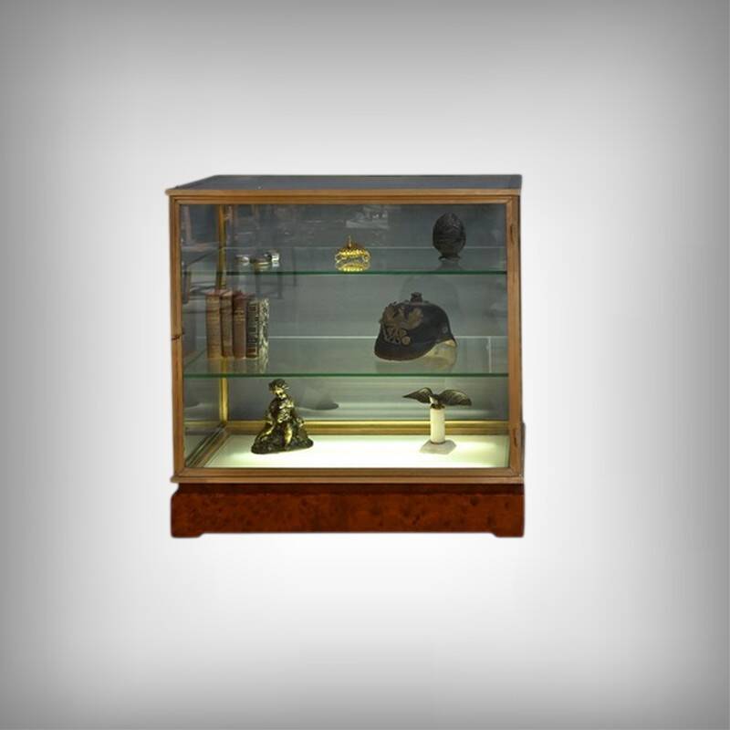 Display Cabinet in Brass and Elm – 1950