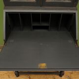 Black writing bureau bookcase