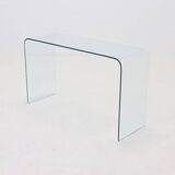 Italian Modern Glass Waterfall Console Table 1980s