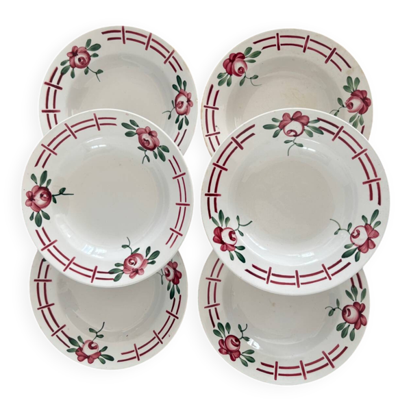 Lot de 6 assiettes creuses “Castille” - Sarreguemines