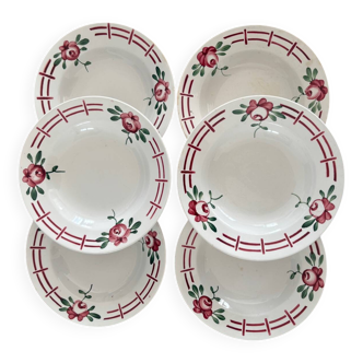 Set of 6 “Castille” soup plates - Sarreguemines