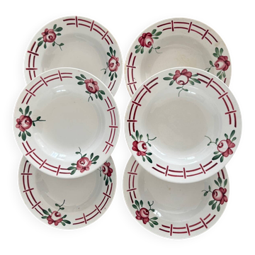 Set of 6 “Castille” soup plates - Sarreguemines