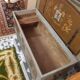 Large painted bench chest 149X58