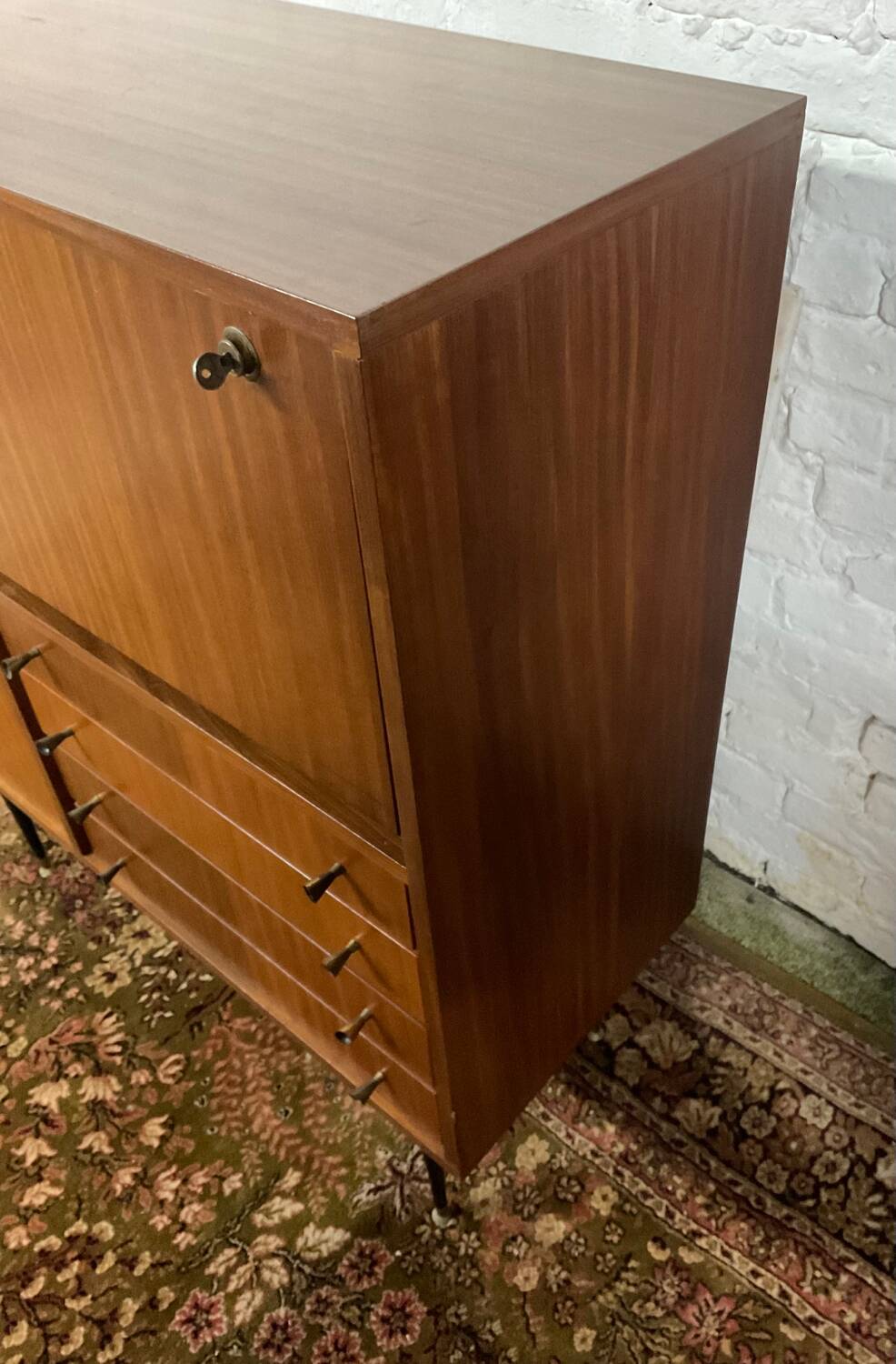 Vintage teak bar/secretary cabinet