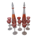 Crystal liqueur service from Saint Louis, Massenet model.