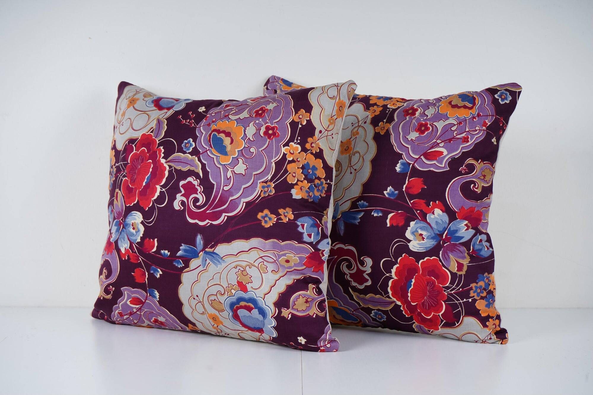 Set of 2 vintage Turkish cushion covers 46x51 cm