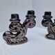 Set of 2 vintage two-light candle holders in Vallauris ceramic design.