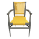 Revisited vintage armchair – handmade yellow weaving