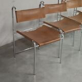 Design chair chrome & leather 1970